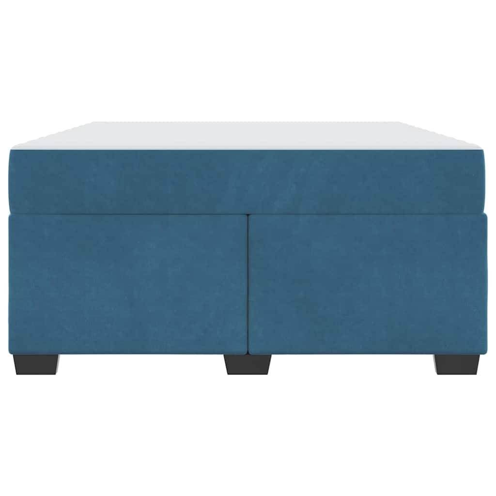 Cadre de lit avec matelas Bleu foncé 160 x 200 cm tissu - XIOS