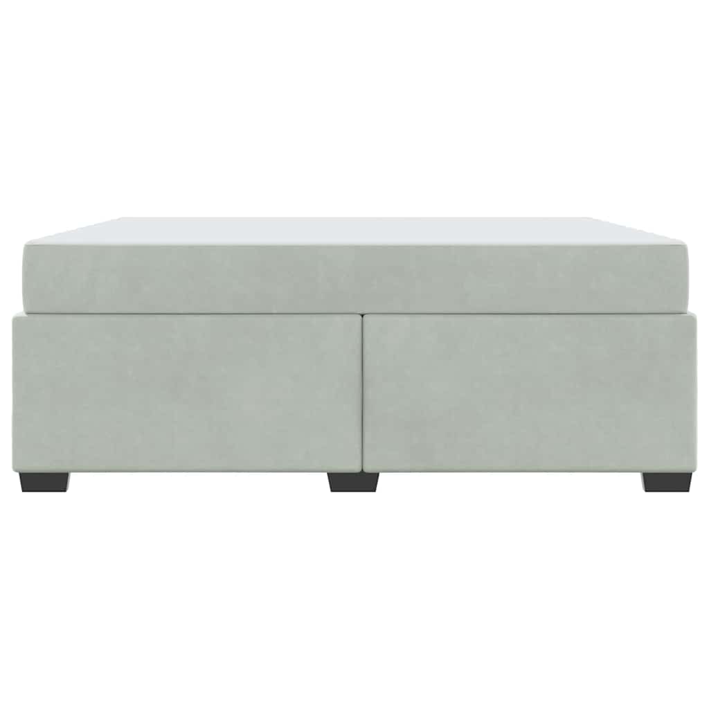 Cadre de lit avec matelas Gris clair 180 x 200 cm tissu - XIOS