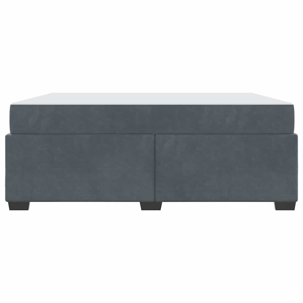Cadre de lit avec matelas Gris foncé 180 x 200 cm tissu - XIOS