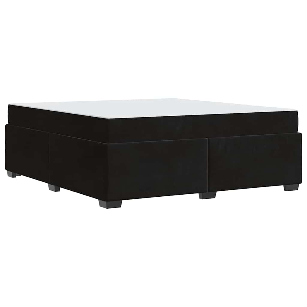 Cadre de lit avec matelas Noir 180 x 200 cm tissu - XIOS