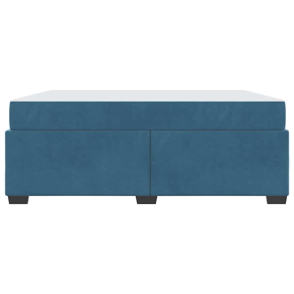 Cadre de lit avec matelas Bleu foncé 180 x 200 cm tissu - XIOS