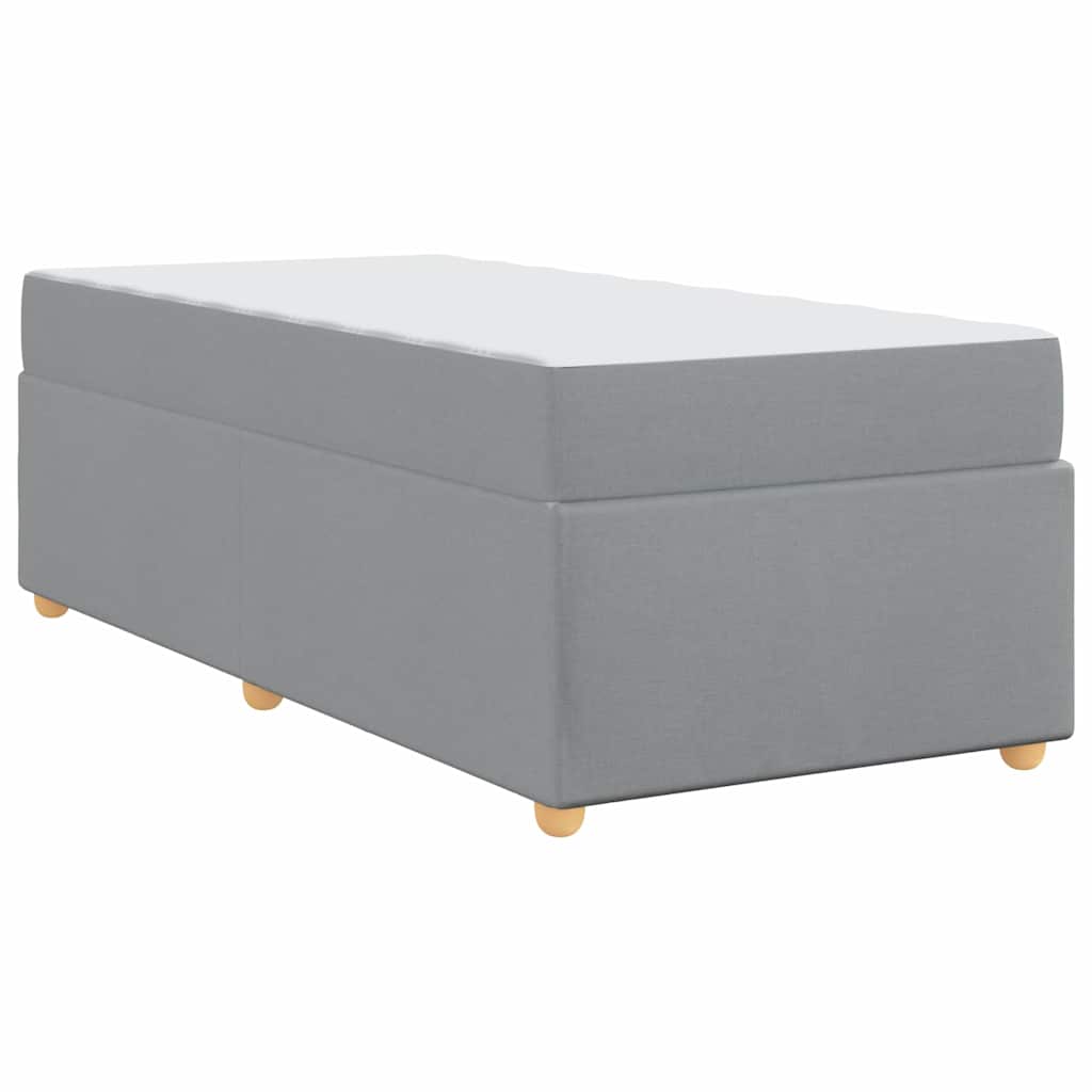Cadre de lit avec matelas Gris clair 80 x 200 cm tissu - XIOS