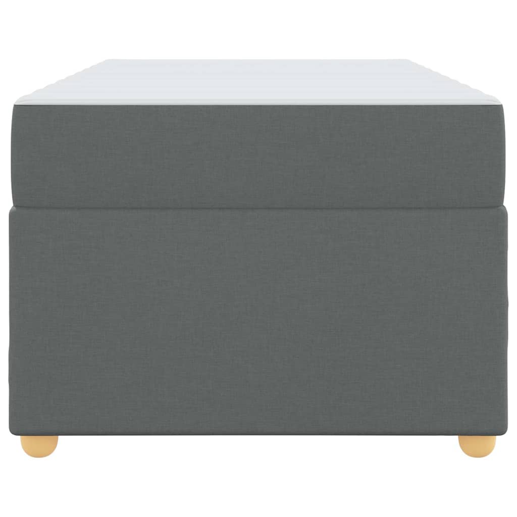 Cadre de lit avec matelas Gris foncé 80 x 200 cm tissu - XIOS