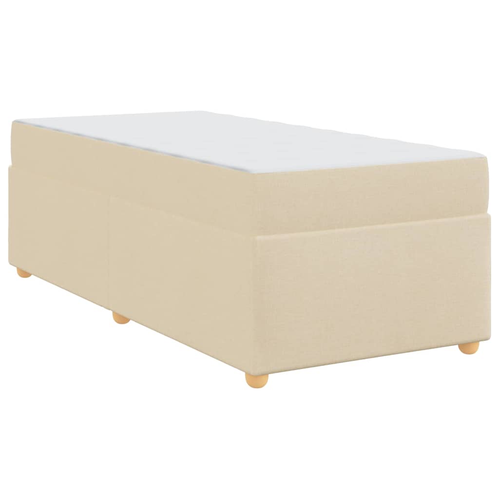 Cadre de lit avec matelas Crème 80 x 200 cm tissu - XIOS