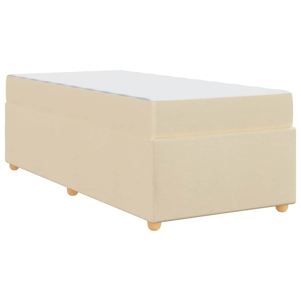 Cadre de lit avec matelas Crème 80 x 200 cm tissu - XIOS