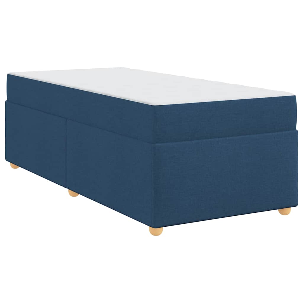 Cadre de lit avec matelas Bleu 80 x 200 cm tissu - XIOS