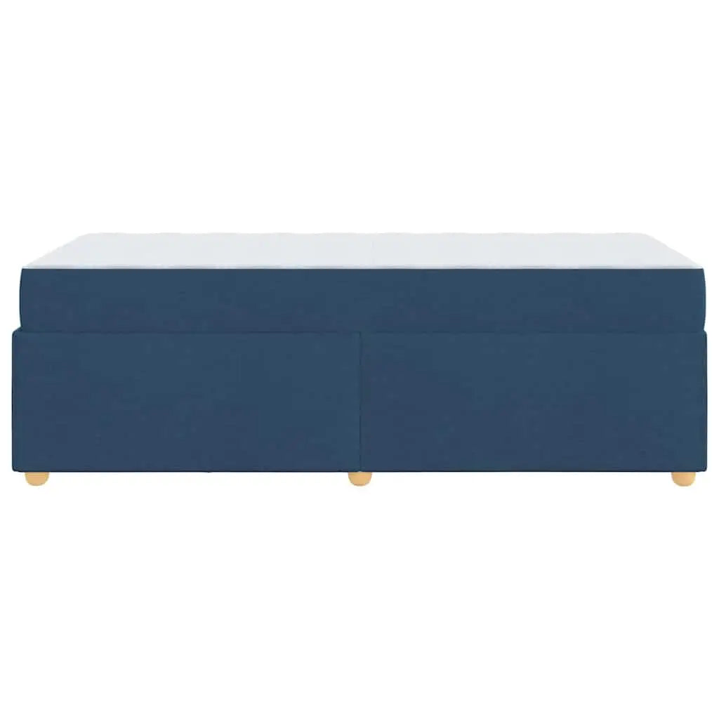 Cadre de lit avec matelas Bleu 80 x 200 cm tissu - XIOS
