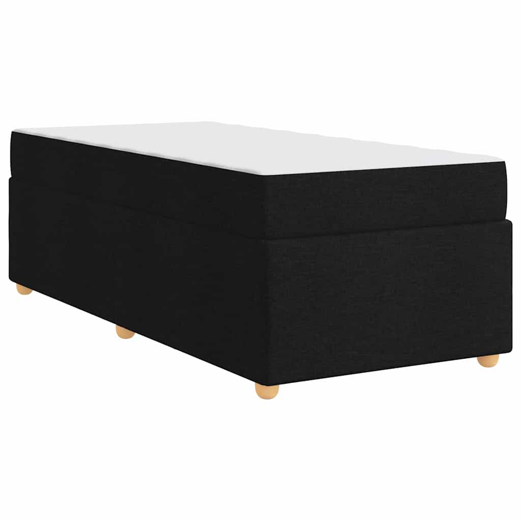Cadre de lit avec matelas Noir 90 x 190 cm tissu - XIOS