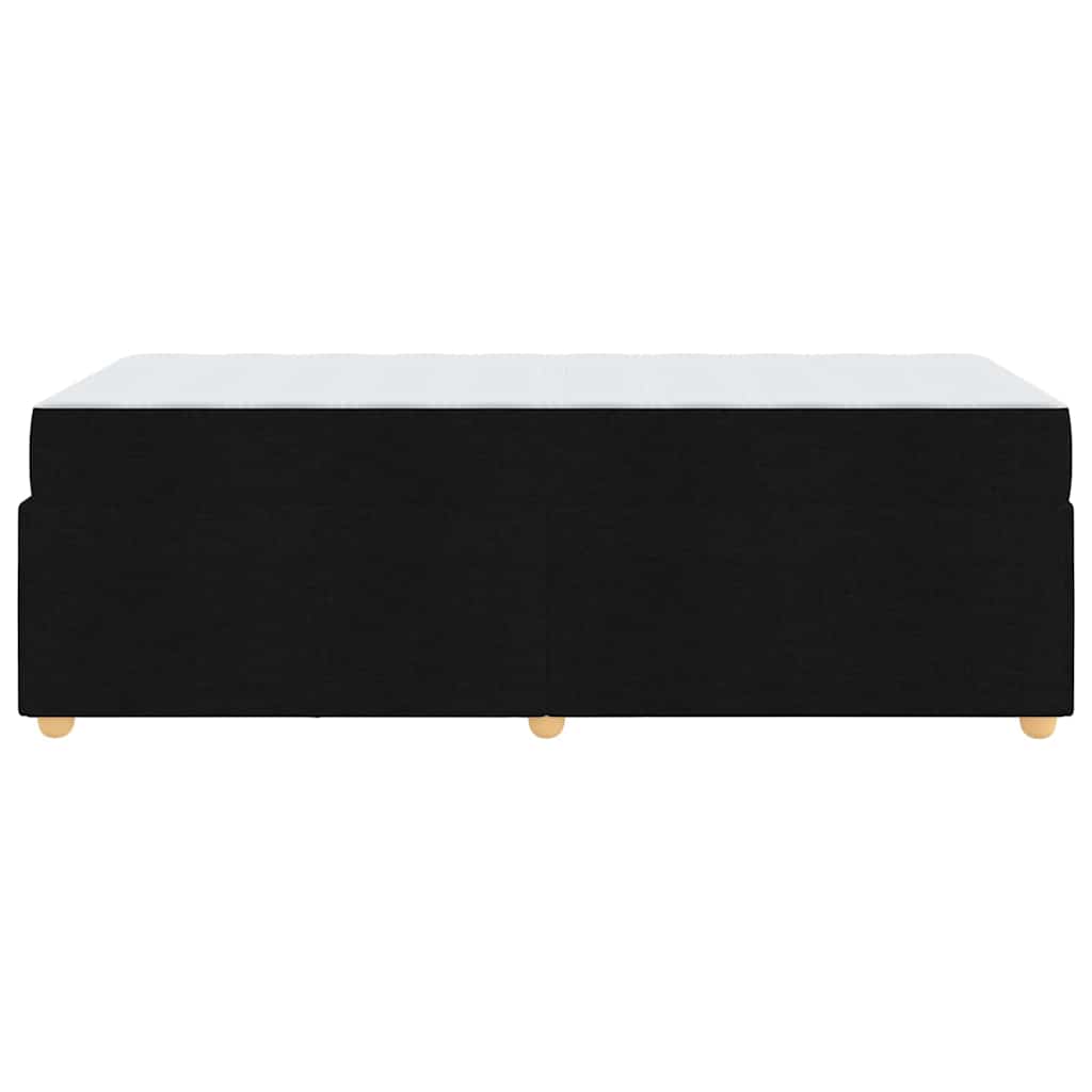Cadre de lit avec matelas Noir 90 x 190 cm tissu - XIOS