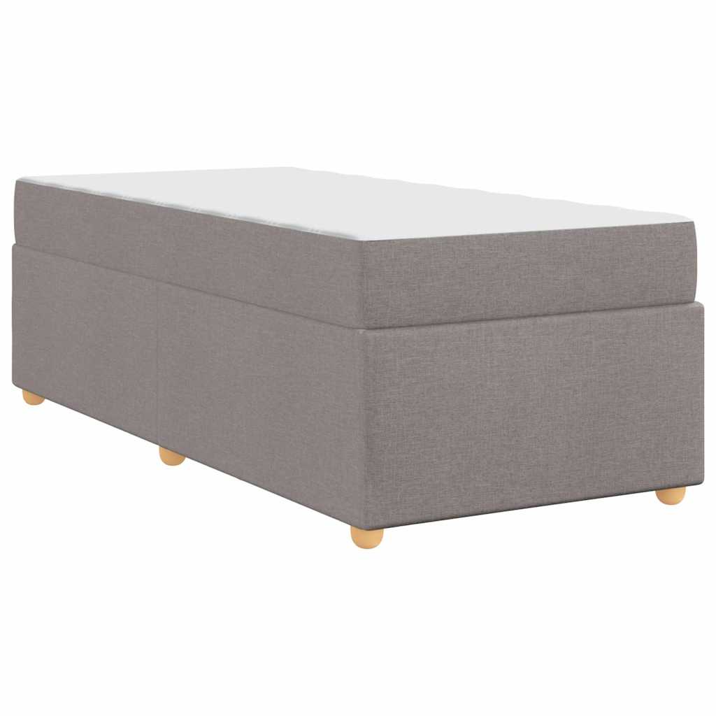 Cadre de lit avec matelas Taupe 90 x 190 cm tissu - XIOS