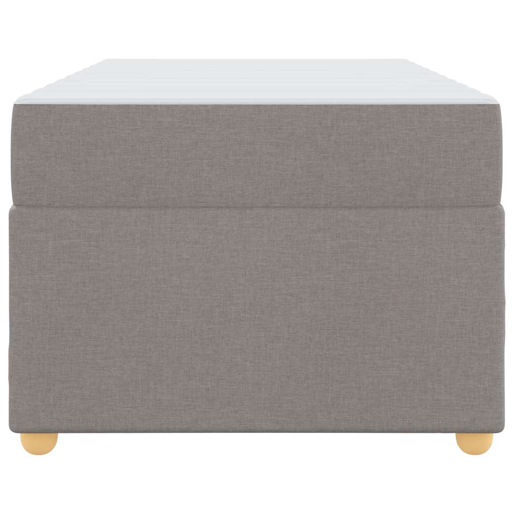 Cadre de lit avec matelas Taupe 90 x 190 cm tissu - XIOS