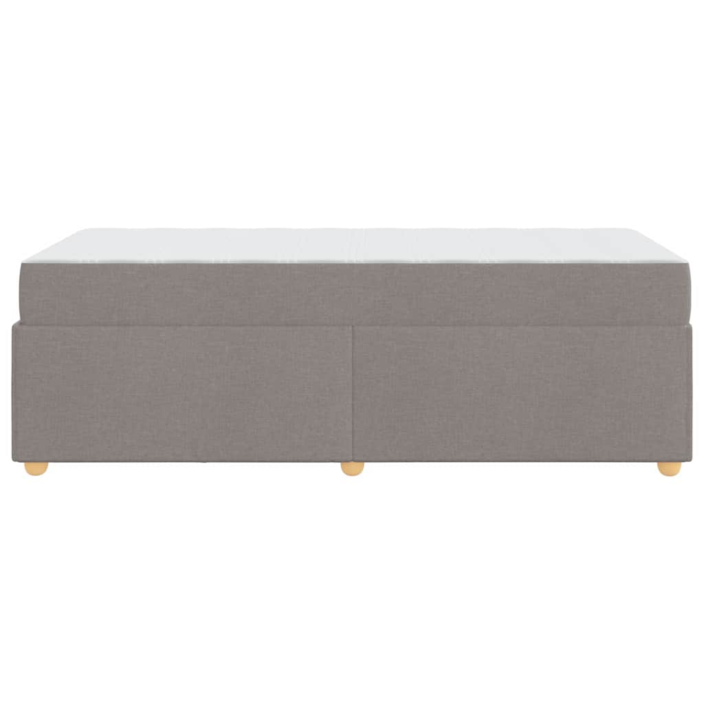 Cadre de lit avec matelas Taupe 90 x 190 cm tissu - XIOS