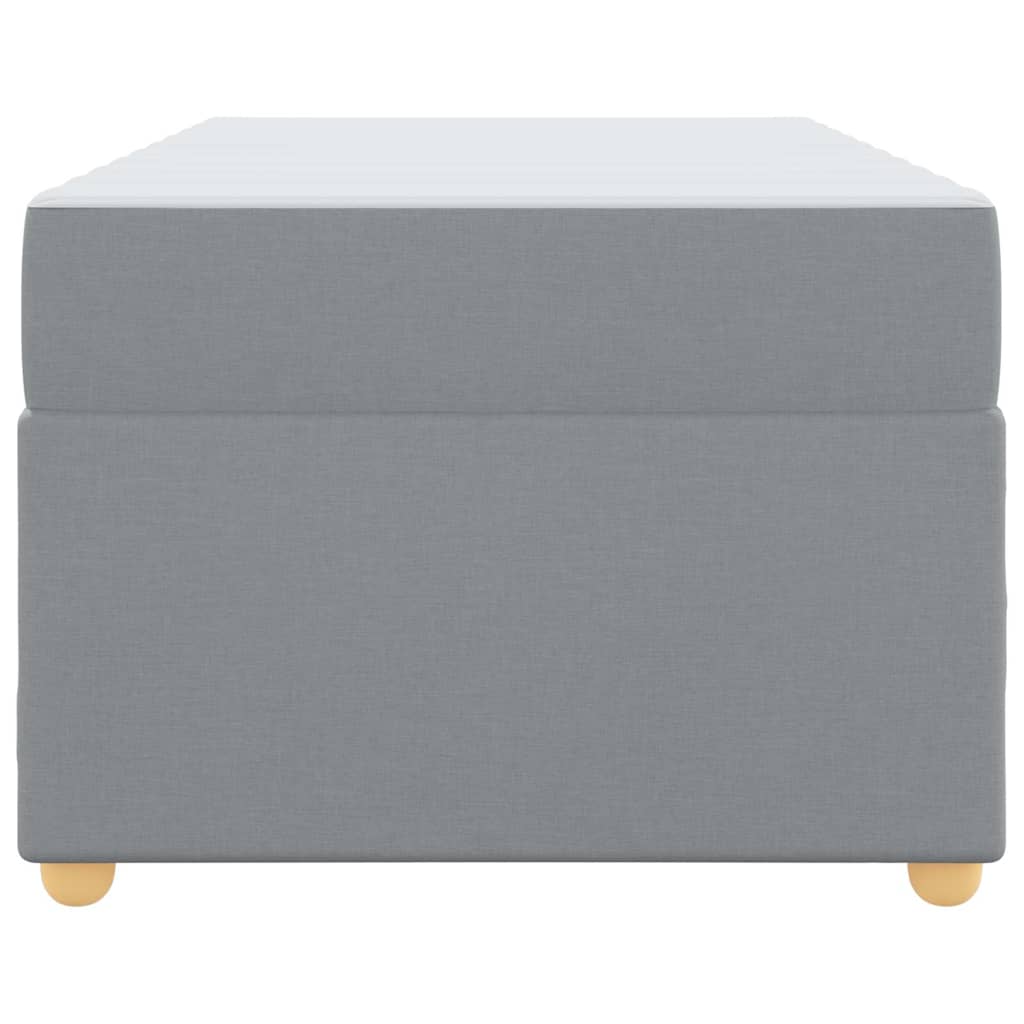 Cadre de lit avec matelas Gris clair 90 x 200 cm tissu - XIOS