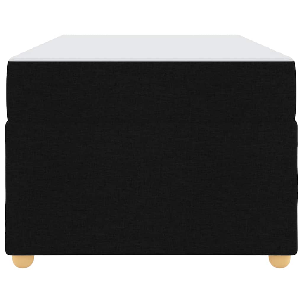 Cadre de lit avec matelas Noir 90 x 200 cm tissu - XIOS
