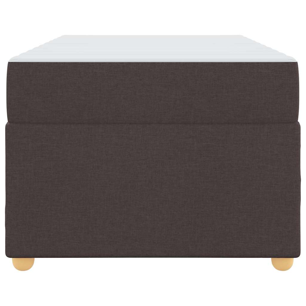 Cadre de lit avec matelas Marron foncé 90 x 200 cm tissu - XIOS