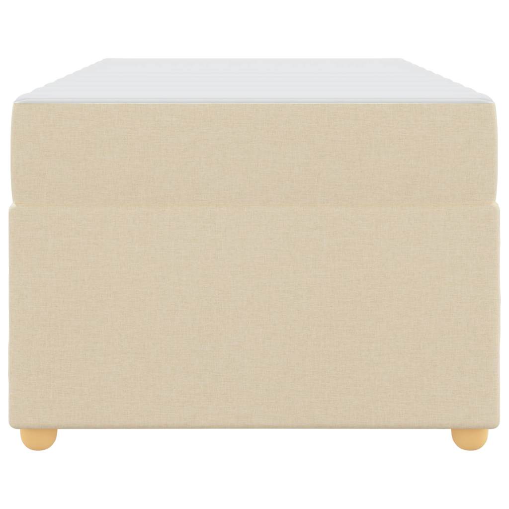 Cadre de lit avec matelas Crème 90 x 200 cm tissu - XIOS