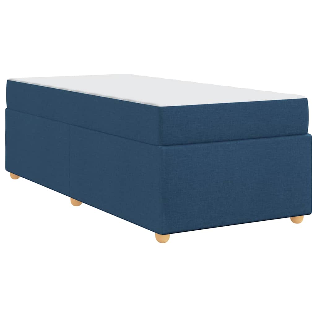 Cadre de lit avec matelas Bleu 90 x 200 cm tissu - XIOS