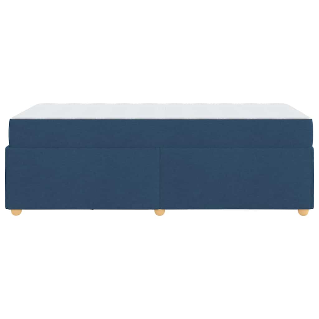 Cadre de lit avec matelas Bleu 90 x 200 cm tissu - XIOS
