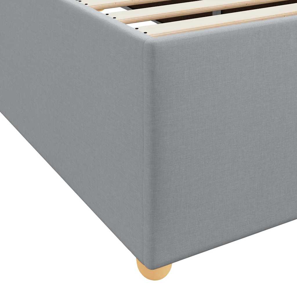Cadre de lit avec matelas Gris clair 100 x 200 cm tissu - XIOS
