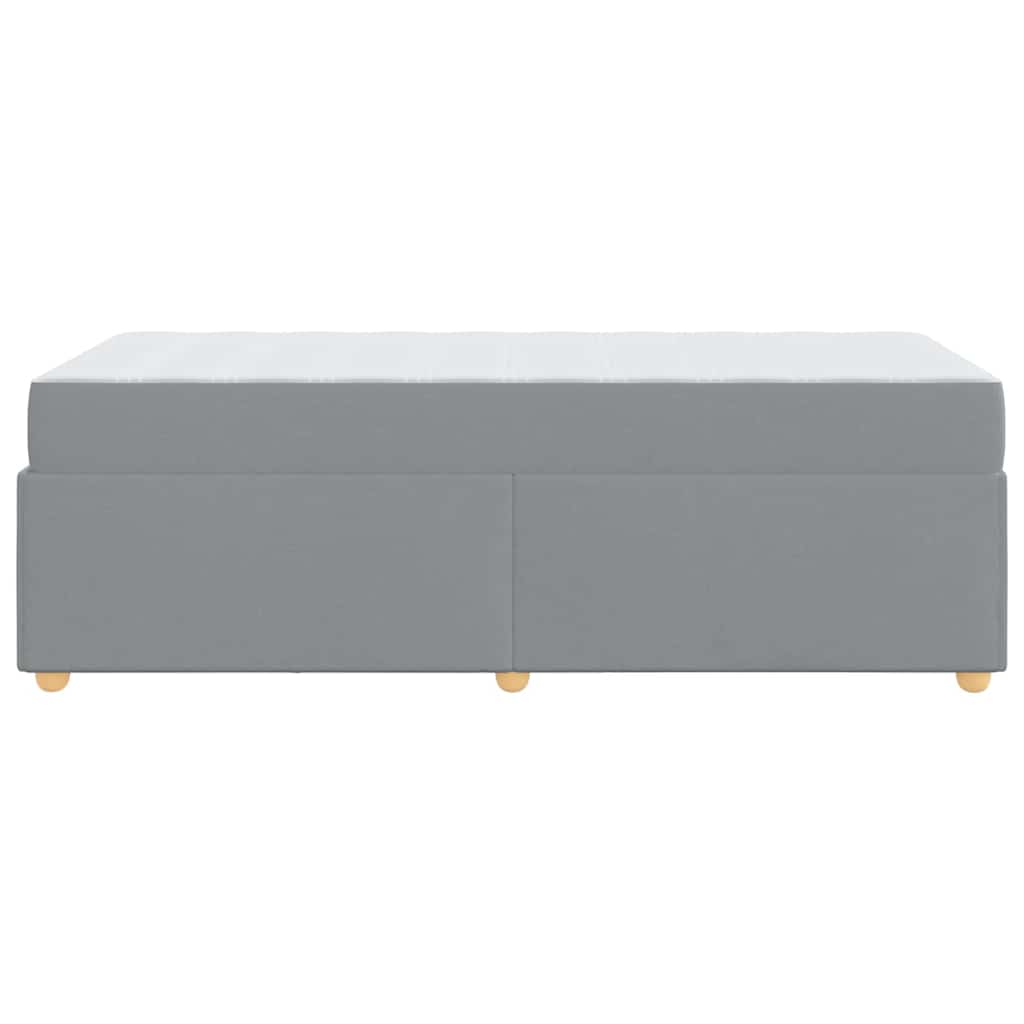 Cadre de lit avec matelas Gris clair 100 x 200 cm tissu - XIOS
