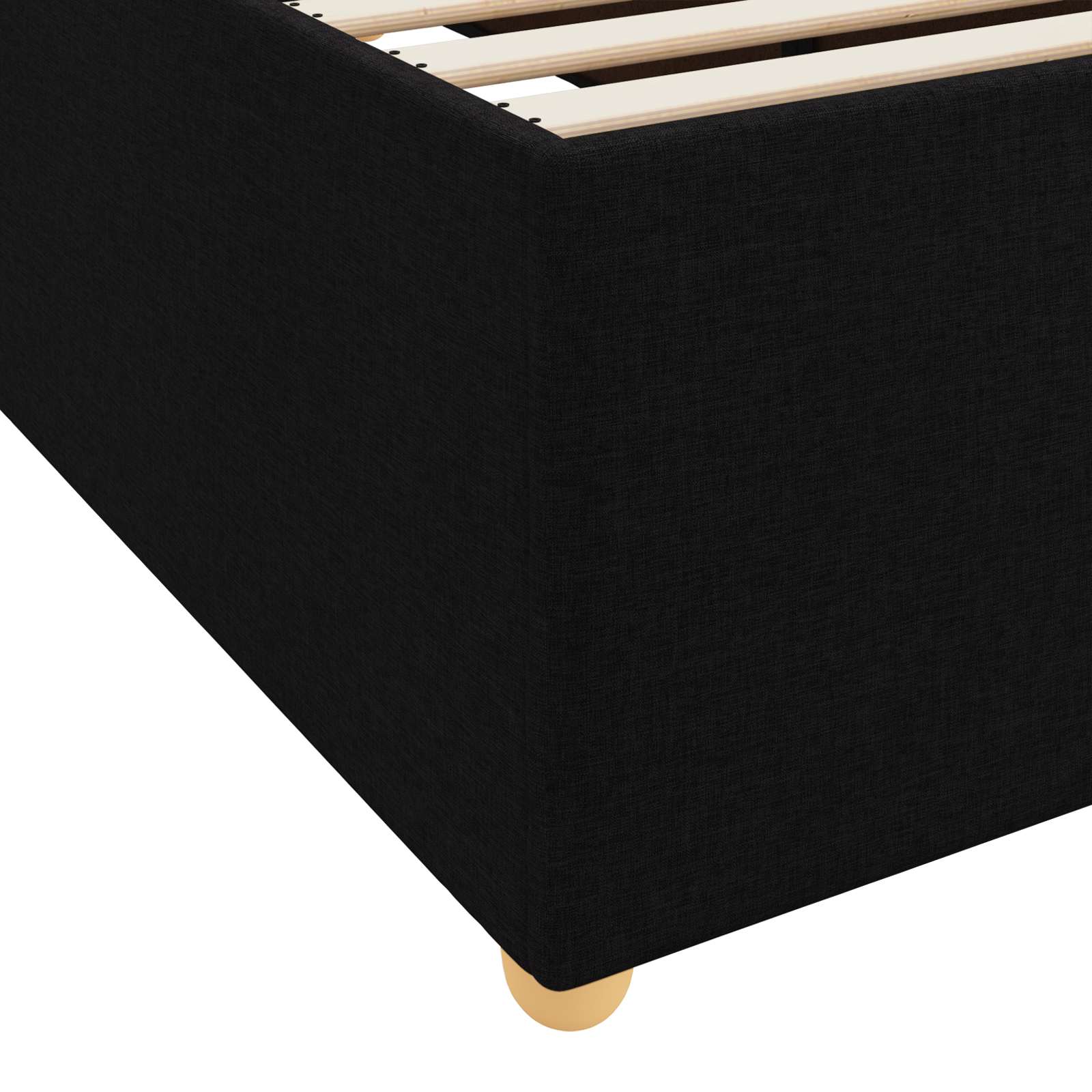 Cadre de lit avec matelas Noir 100 x 200 cm tissu - XIOS