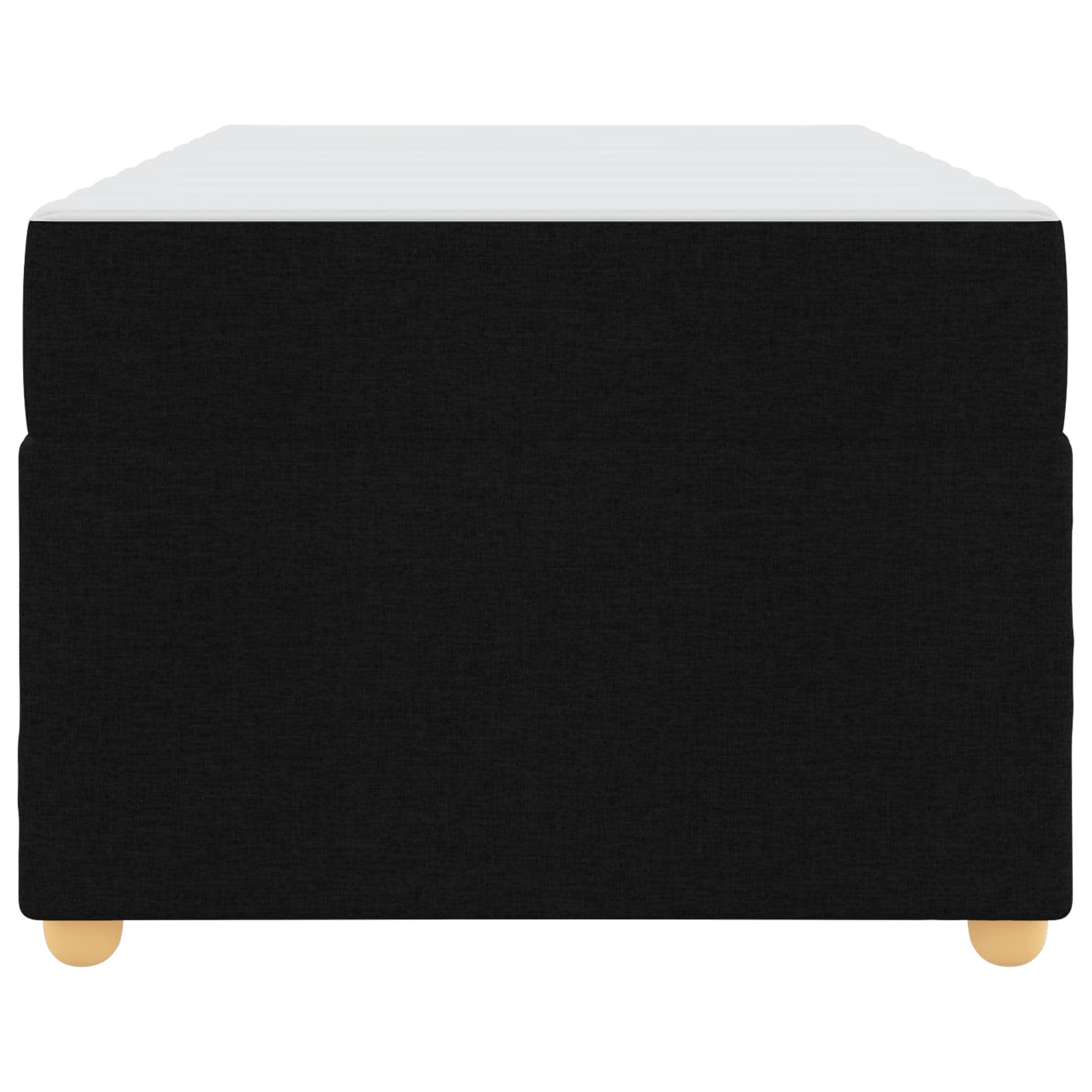 Cadre de lit avec matelas Noir 100 x 200 cm tissu - XIOS