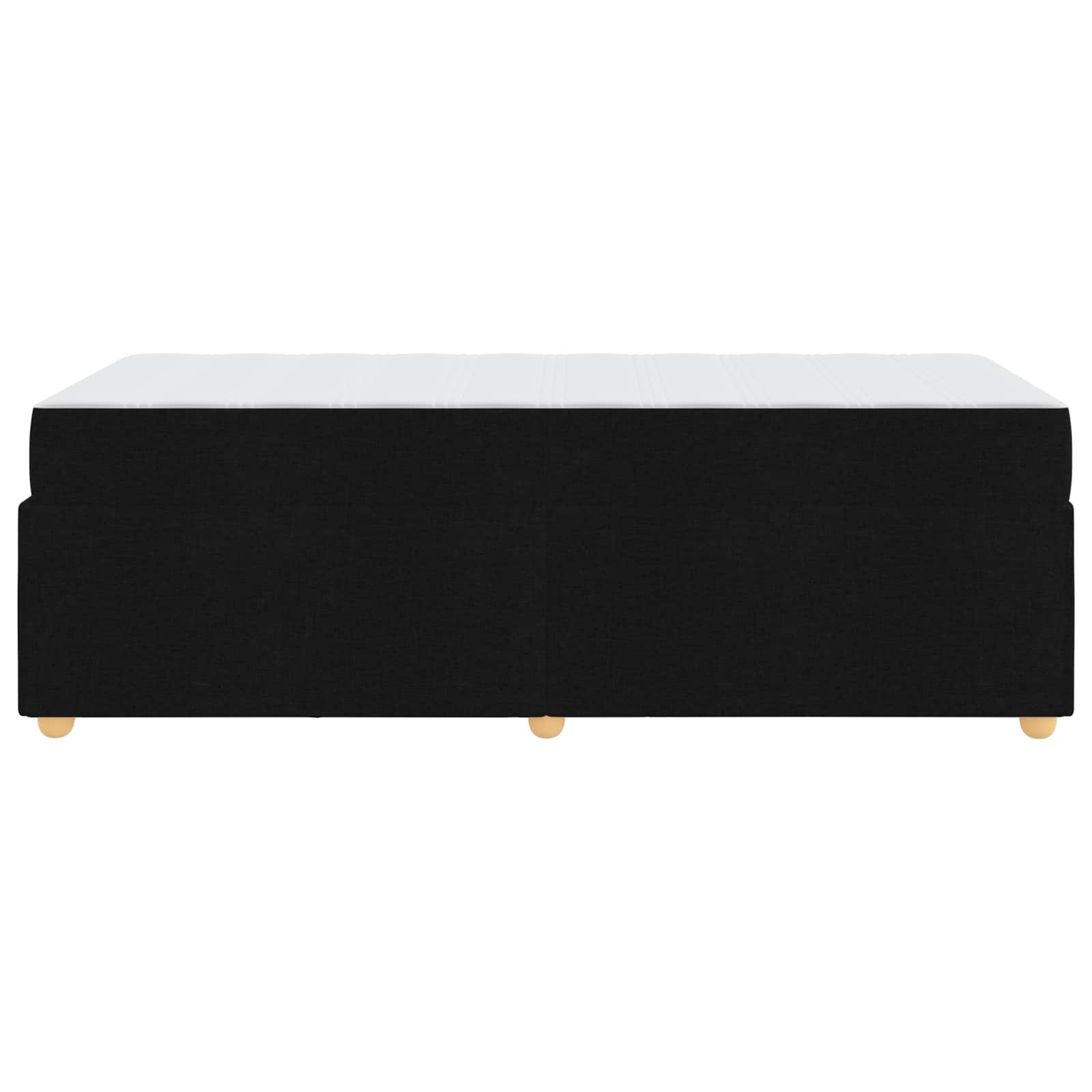 Cadre de lit avec matelas Noir 100 x 200 cm tissu - XIOS