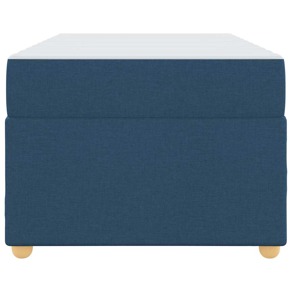 Cadre de lit avec matelas Bleu 100 x 200 cm tissu - XIOS