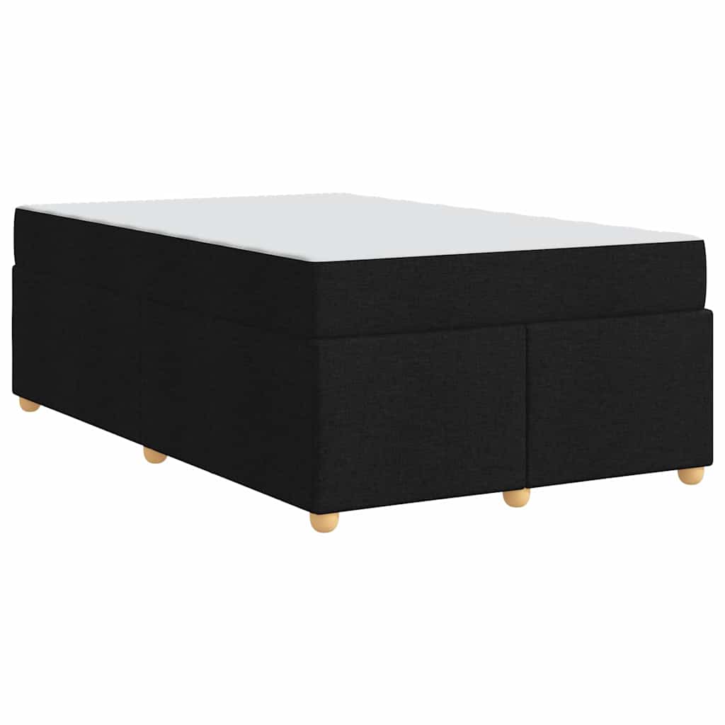 Cadre de lit avec matelas Noir 120 x 190 cm tissu - XIOS
