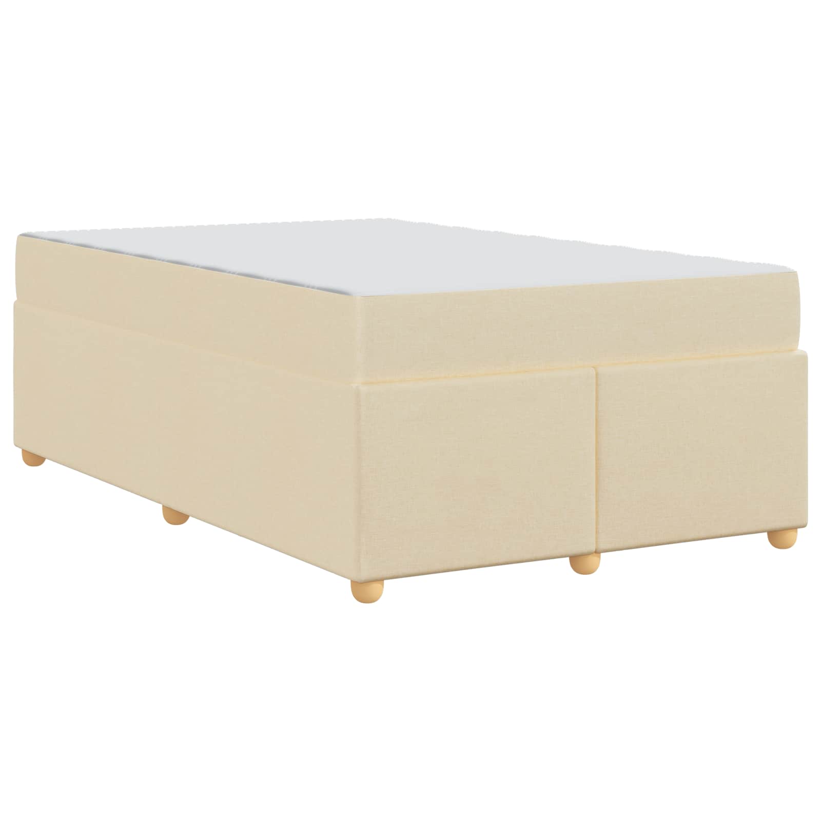 Cadre de lit avec matelas Crème 120 x 190 cm tissu - XIOS