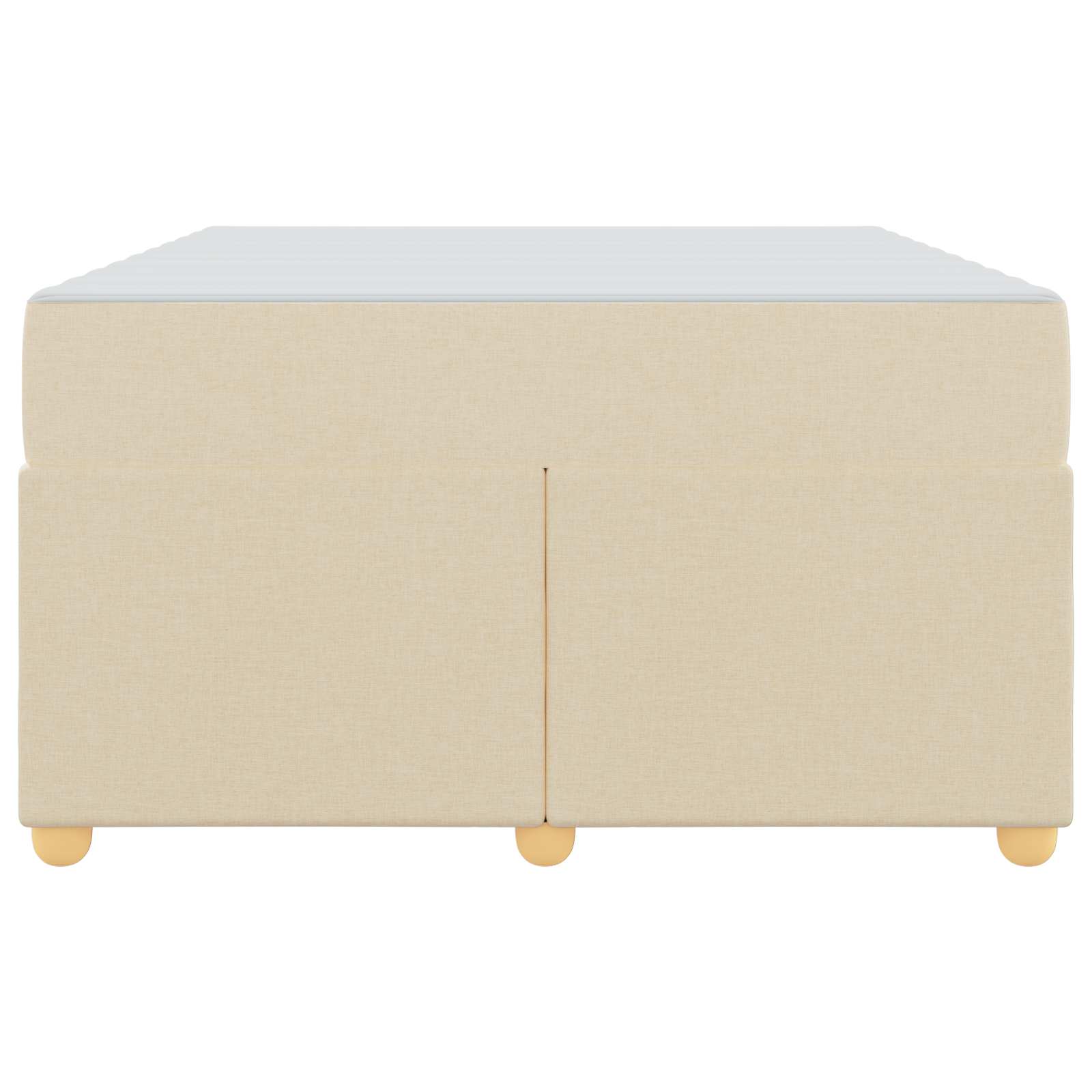 Cadre de lit avec matelas Crème 120 x 190 cm tissu - XIOS