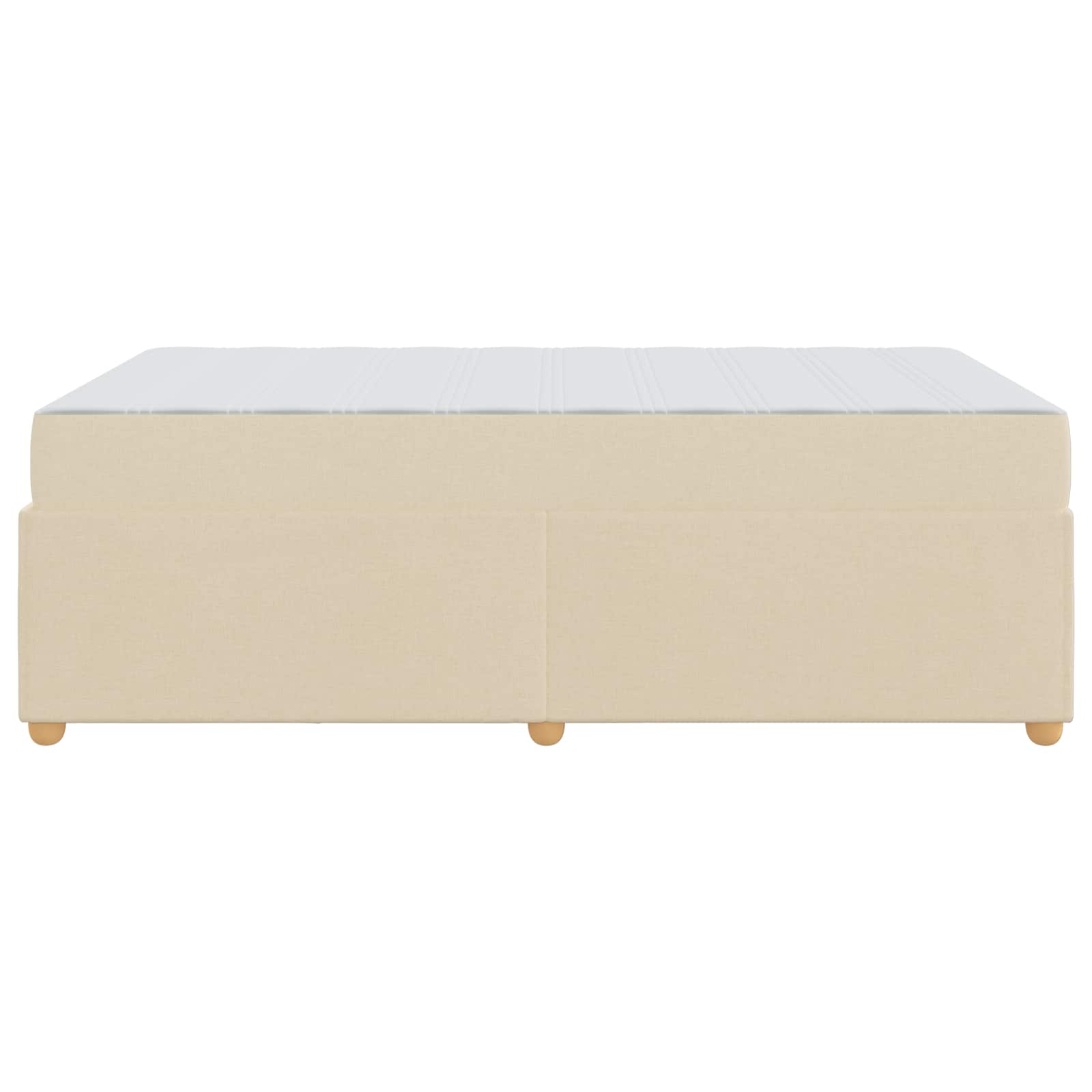Cadre de lit avec matelas Crème 120 x 190 cm tissu - XIOS