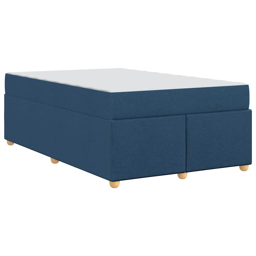 Cadre de lit avec matelas Bleu 120 x 190 cm tissu - XIOS