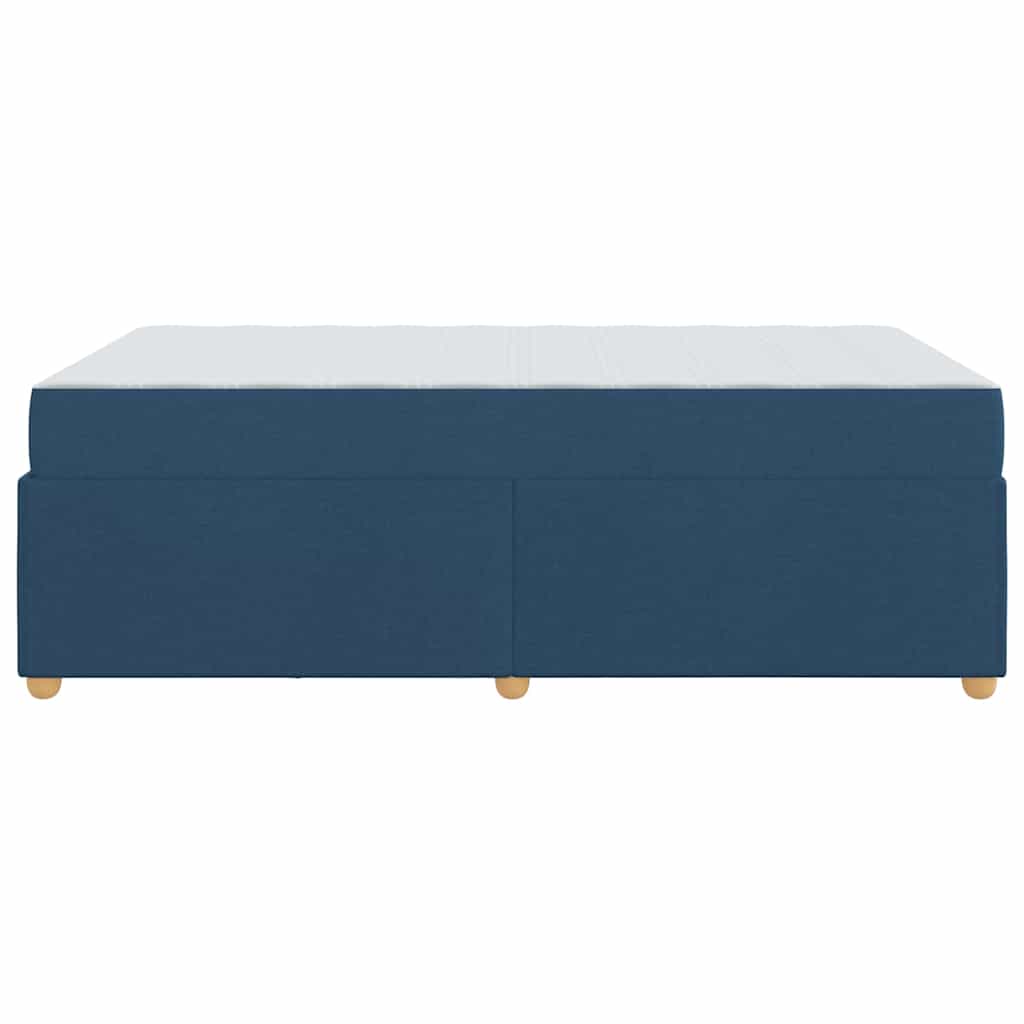 Cadre de lit avec matelas Bleu 120 x 190 cm tissu - XIOS