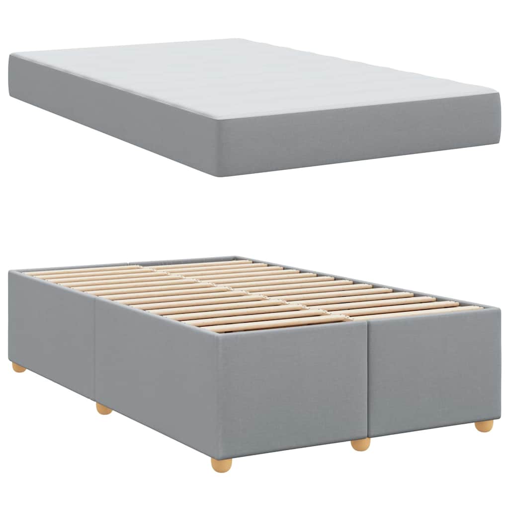 Cadre de lit avec matelas Gris clair 120 x 200 cm tissu - XIOS