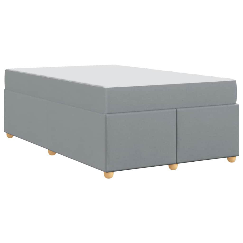 Cadre de lit avec matelas Gris clair 120 x 200 cm tissu - XIOS