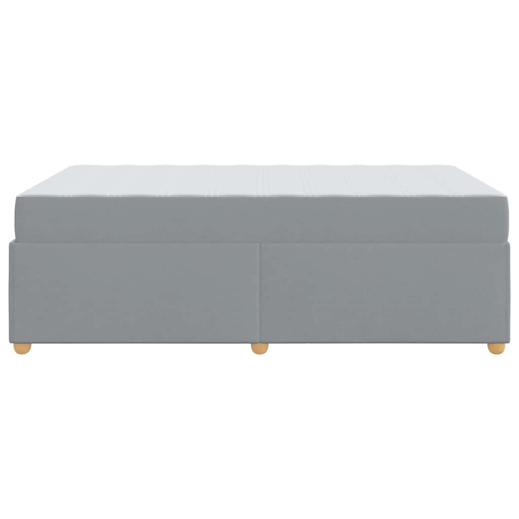 Cadre de lit avec matelas Gris clair 120 x 200 cm tissu - XIOS