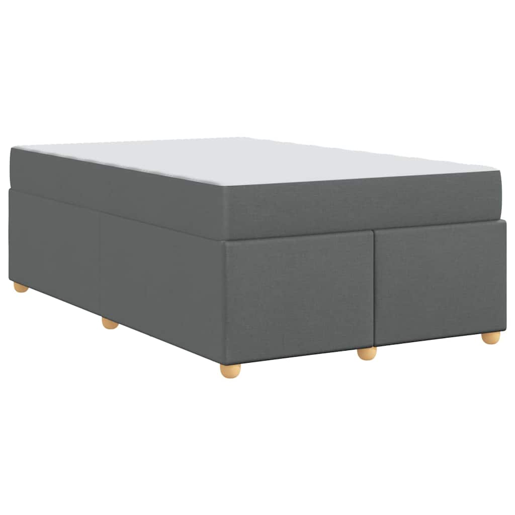 Cadre de lit avec matelas Gris foncé 120 x 200 cm tissu - XIOS