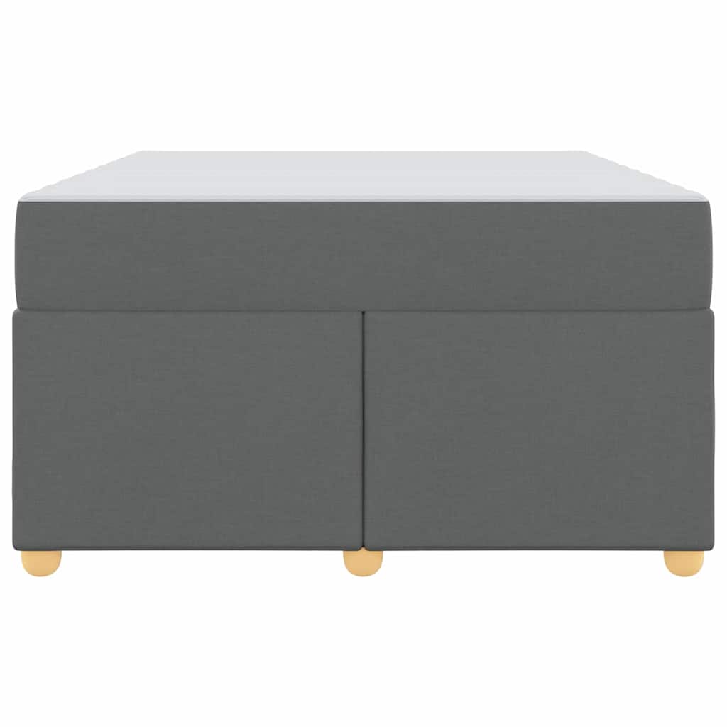 Cadre de lit avec matelas Gris foncé 120 x 200 cm tissu - XIOS