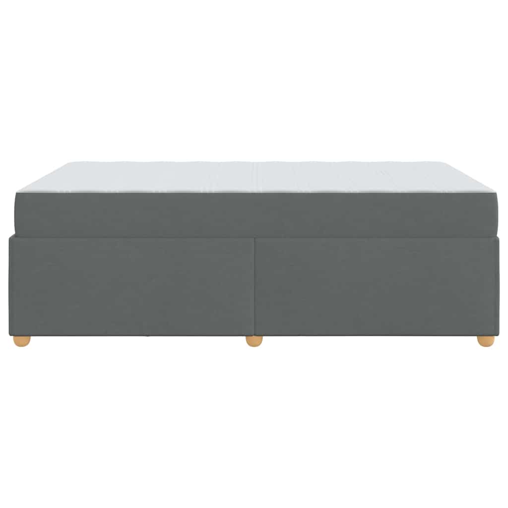 Cadre de lit avec matelas Gris foncé 120 x 200 cm tissu - XIOS