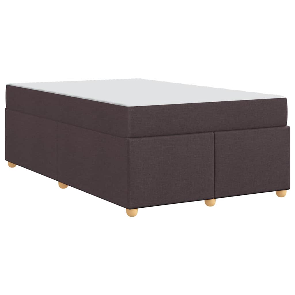 Cadre de lit avec matelas Marron foncé 120 x 200 cm tissu - XIOS