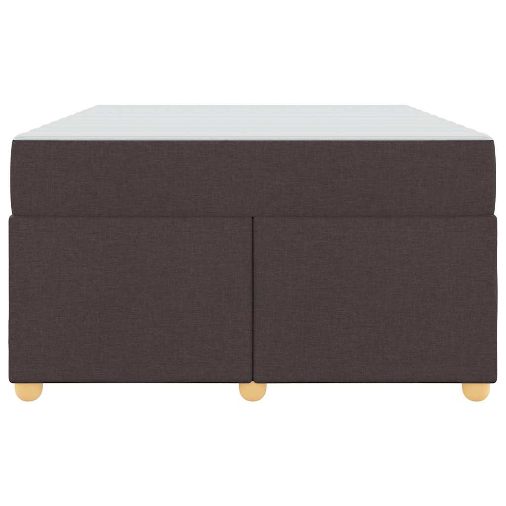 Cadre de lit avec matelas Marron foncé 120 x 200 cm tissu - XIOS