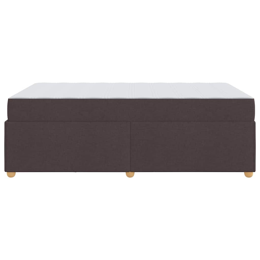 Cadre de lit avec matelas Marron foncé 120 x 200 cm tissu - XIOS