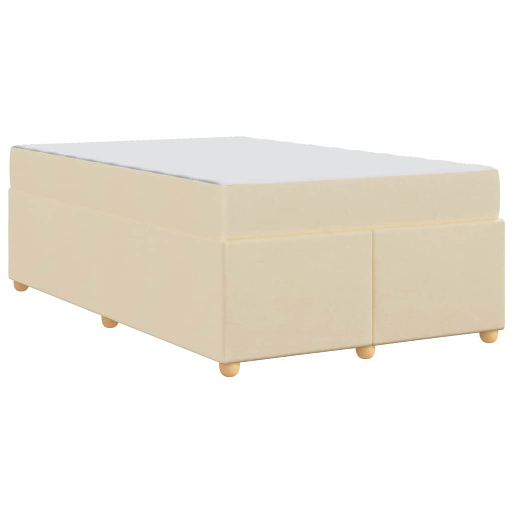 Cadre de lit avec matelas Crème 120 x 200 cm tissu - XIOS