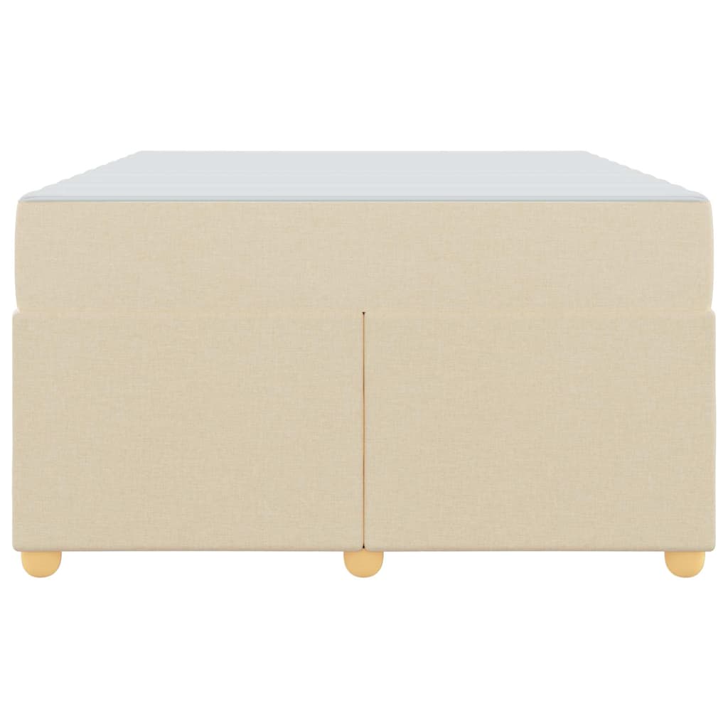 Cadre de lit avec matelas Crème 120 x 200 cm tissu - XIOS
