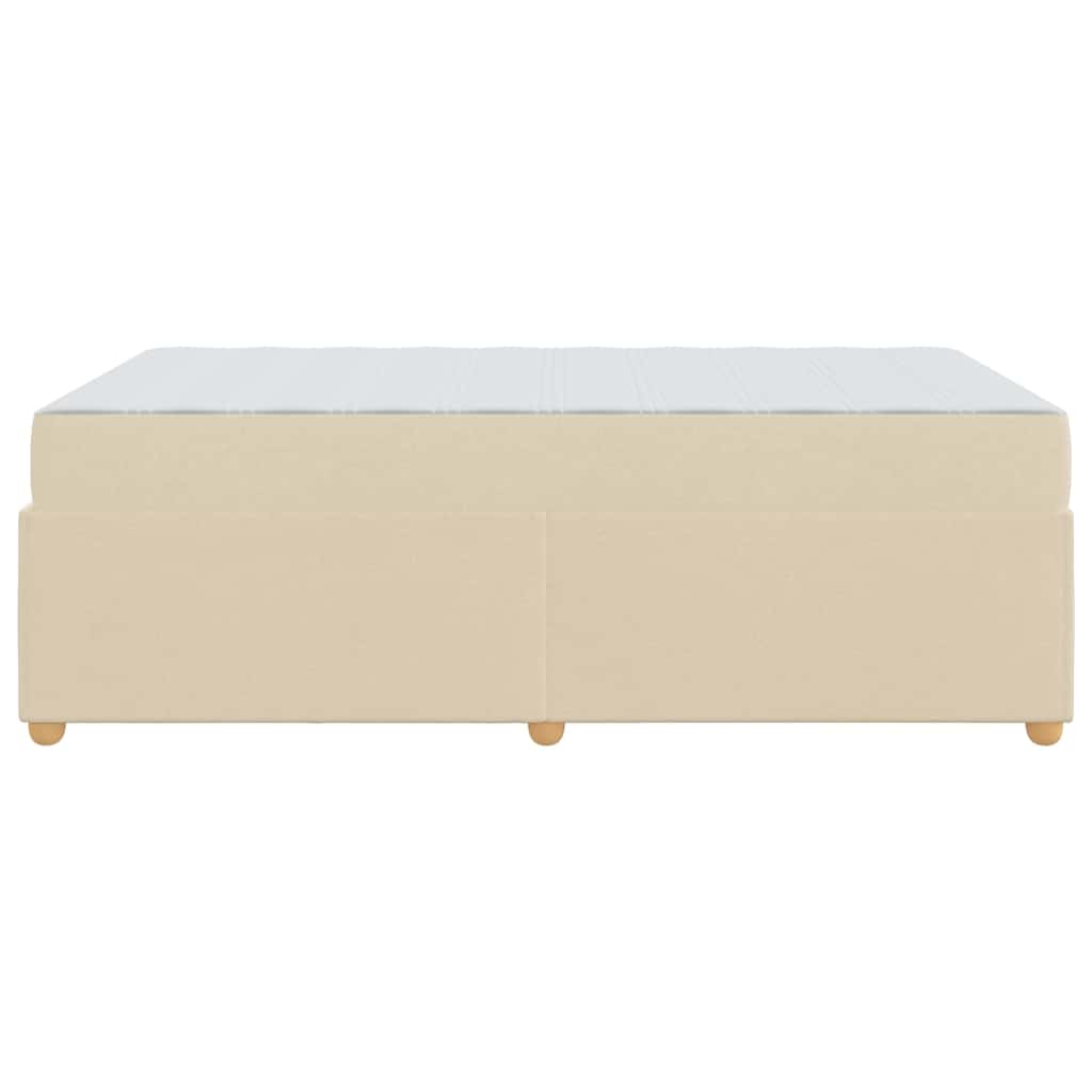 Cadre de lit avec matelas Crème 120 x 200 cm tissu - XIOS