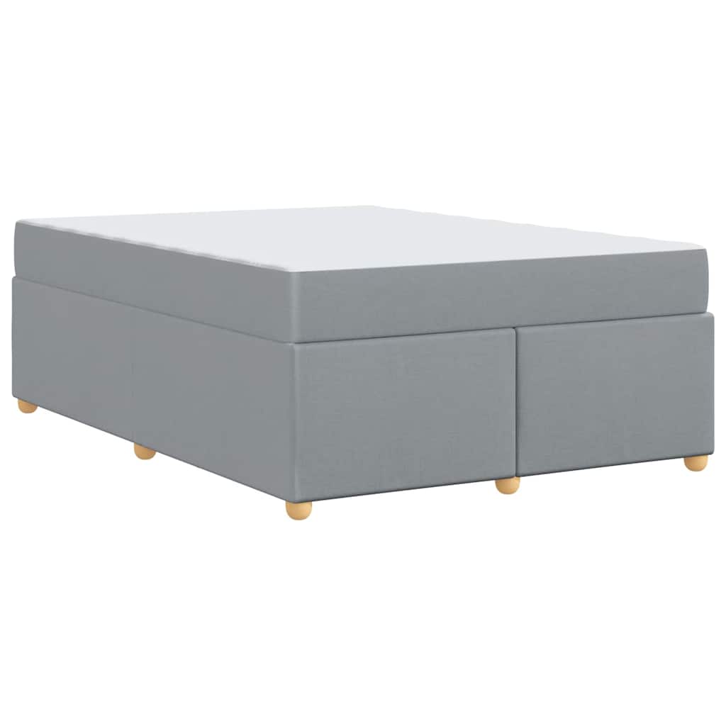 Cadre de lit avec matelas Gris clair 140 x 200 cm tissu - XIOS