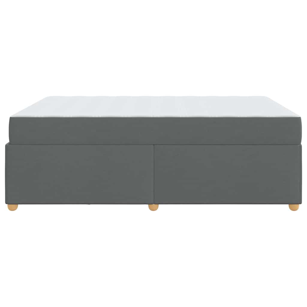 Cadre de lit avec matelas Gris foncé 140 x 200 cm tissu - XIOS
