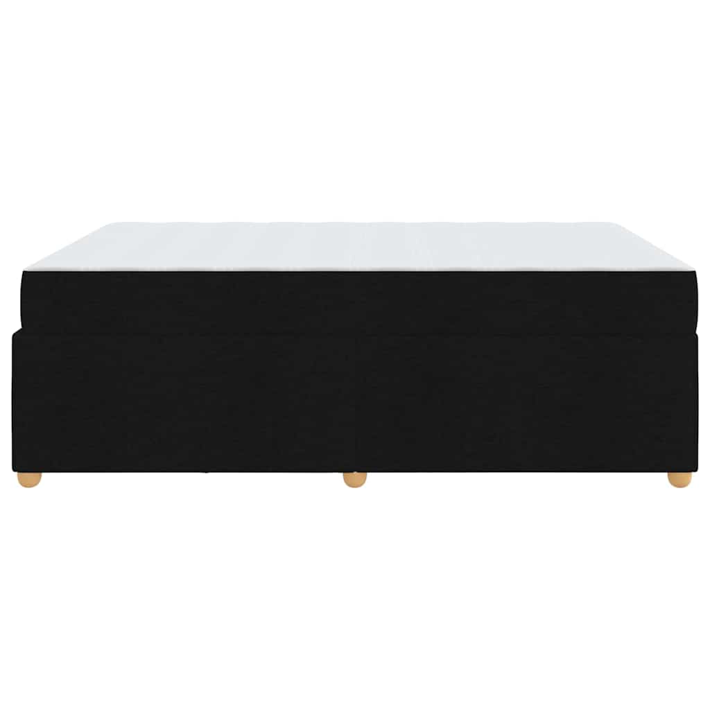 Cadre de lit avec matelas Noir 140 x 200 cm tissu - XIOS