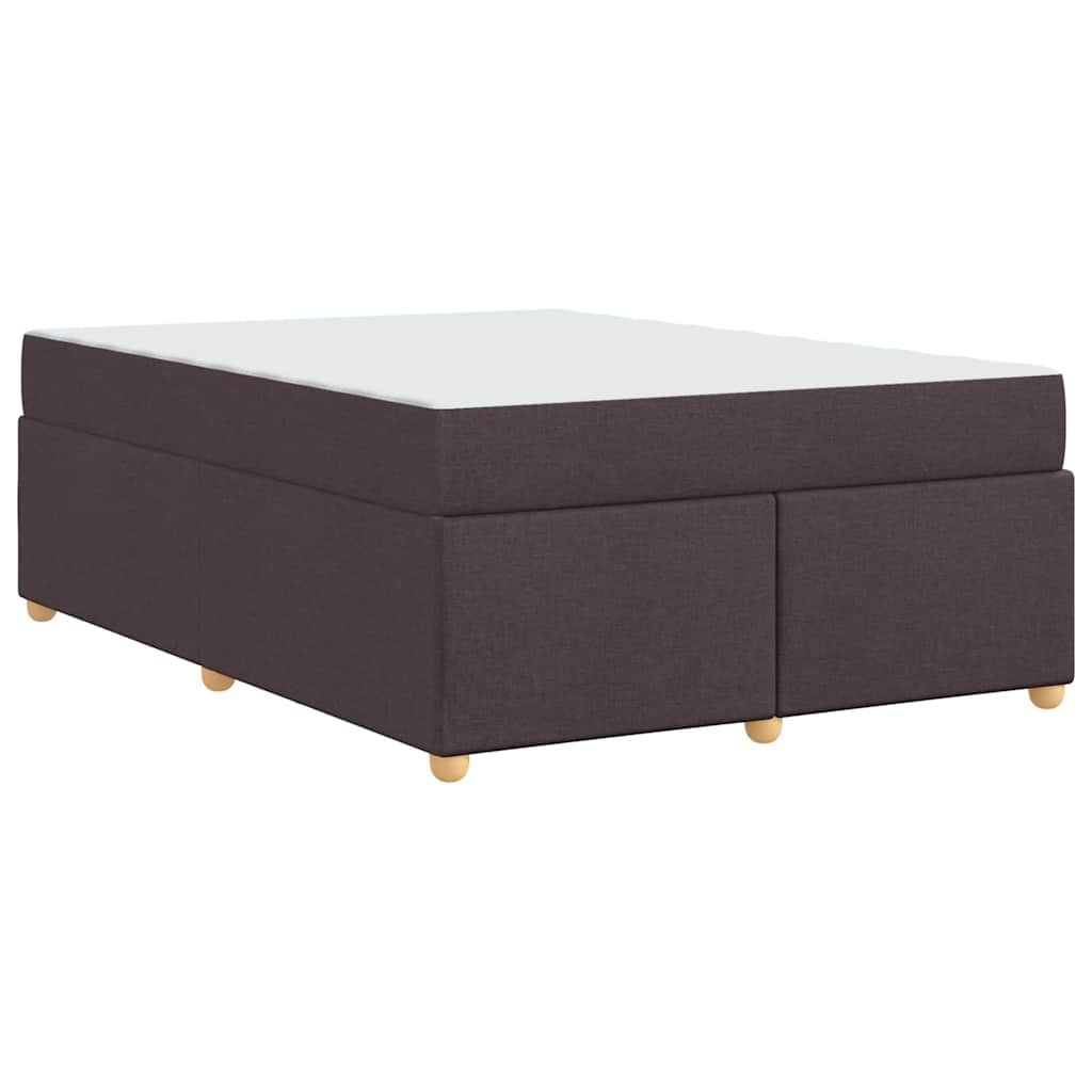Cadre de lit avec matelas Marron foncé 140 x 200 cm tissu - XIOS